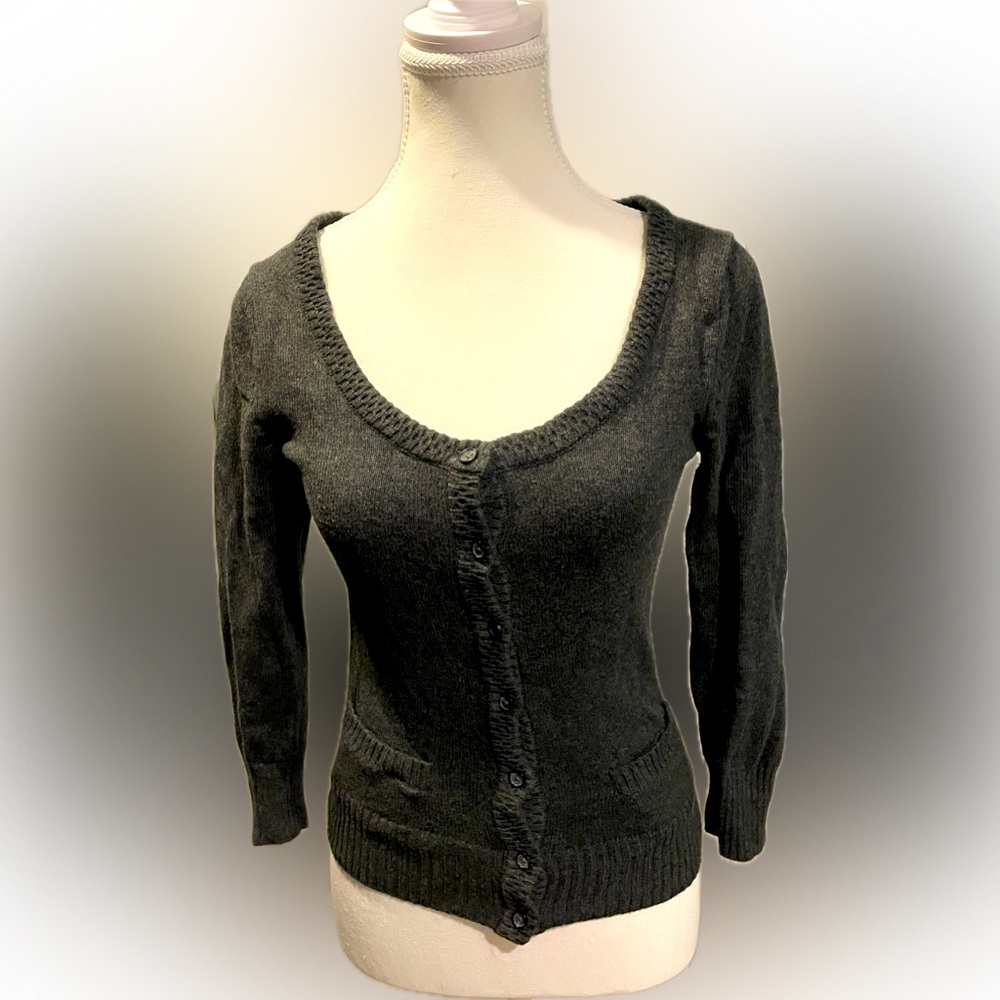 American eagle charcoal gray cardigan size s